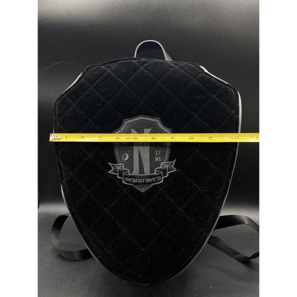 Killstar Backpack Wednesday Addams “No Friends” Black Nevermore Crest main image 10
